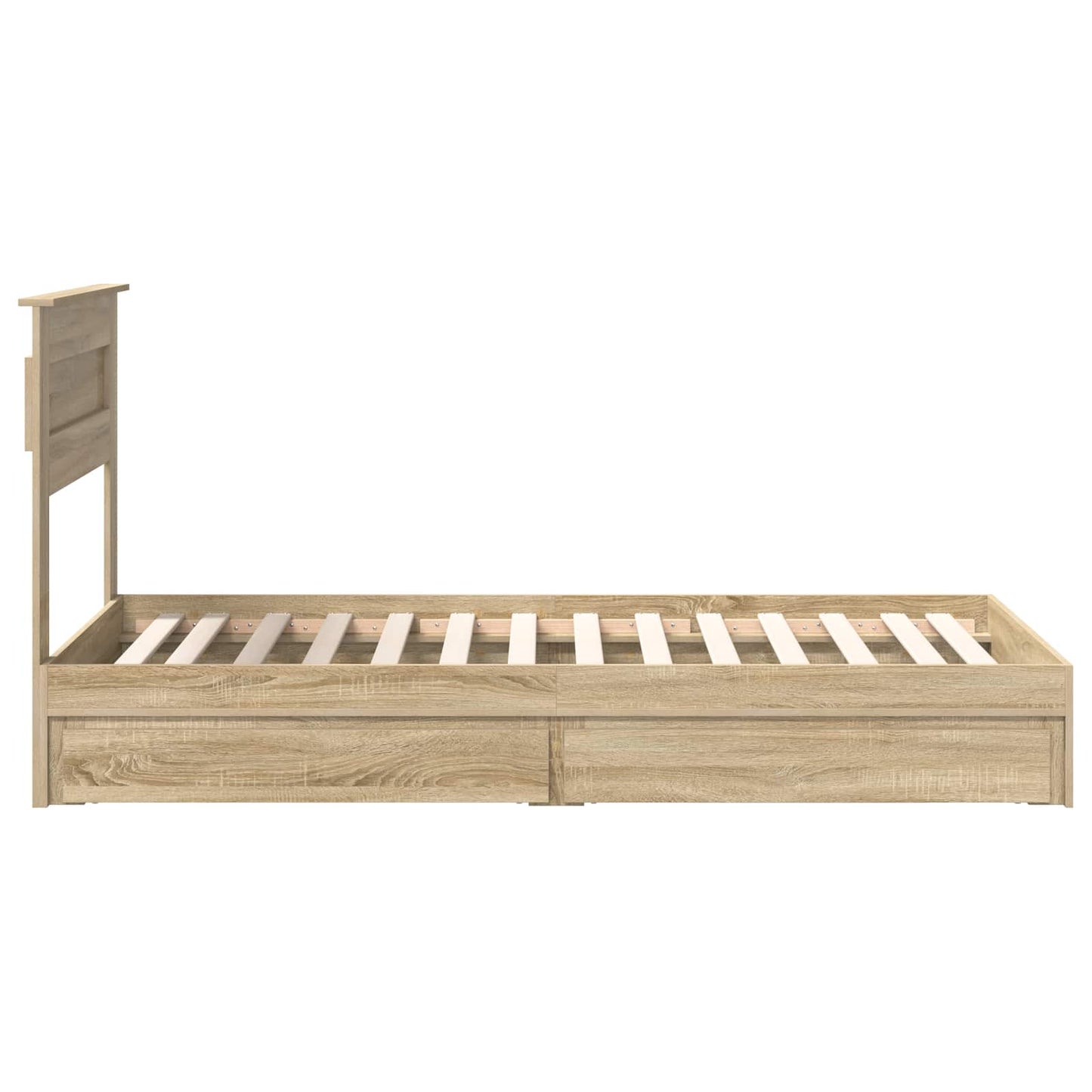 vidaXL Κρεβάτι Αποθήκης Δρύς Sonoma 100 x 200 cm Επεξεργασμένο ξύλο