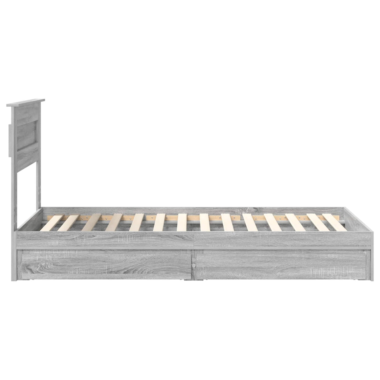 vidaXL Κρεβάτι Αποθήκης Γκρίζο Σονομα 90 x 190 cm Επεξεργασμένο ξύλο