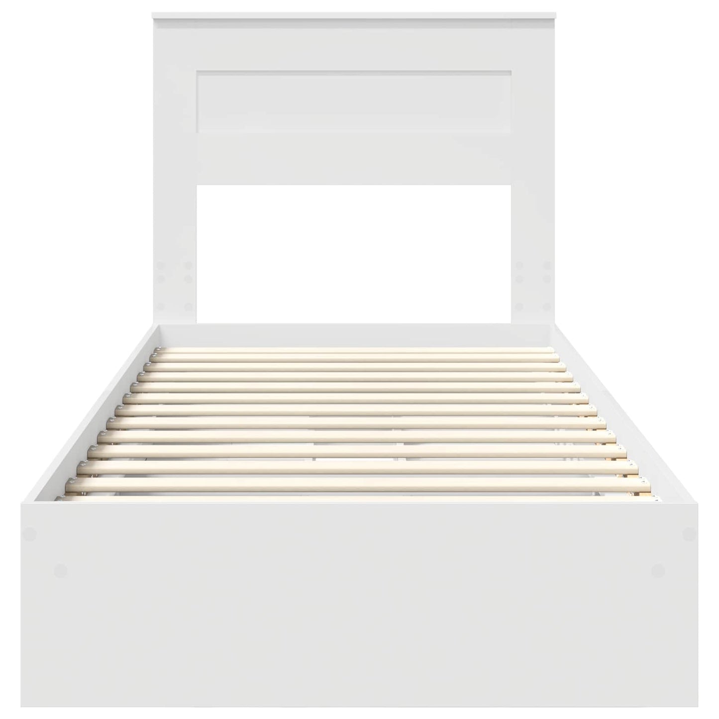 vidaXL Κρεβάτι Αποθήκης Λευκό 75 x 190 cm Επεξεργασμένο ξύλο