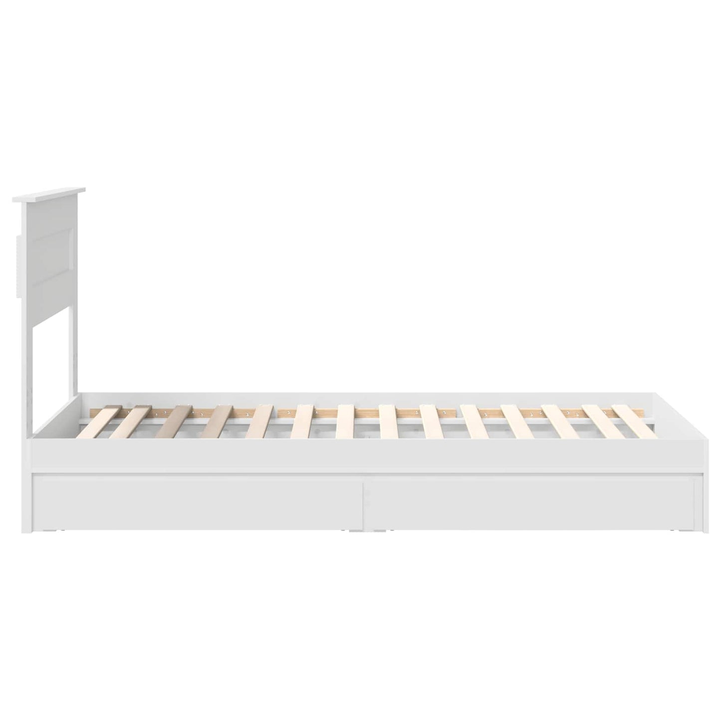 vidaXL Κρεβάτι Αποθήκης Λευκό 75 x 190 cm Επεξεργασμένο ξύλο
