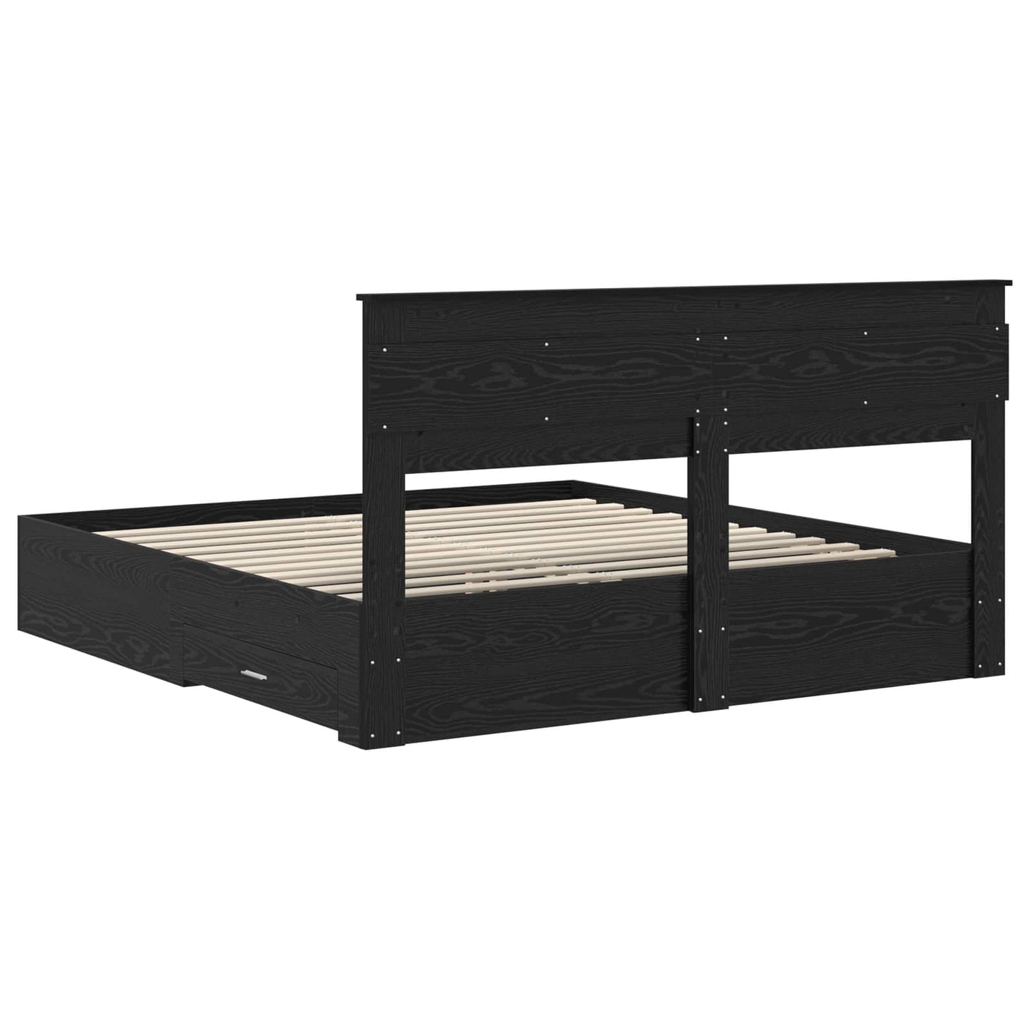 vidaXL Σκελετός Κρεβατιού Μαύρη Οξυά 180 x 200 cm Επεξεργασμένο ξύλο
