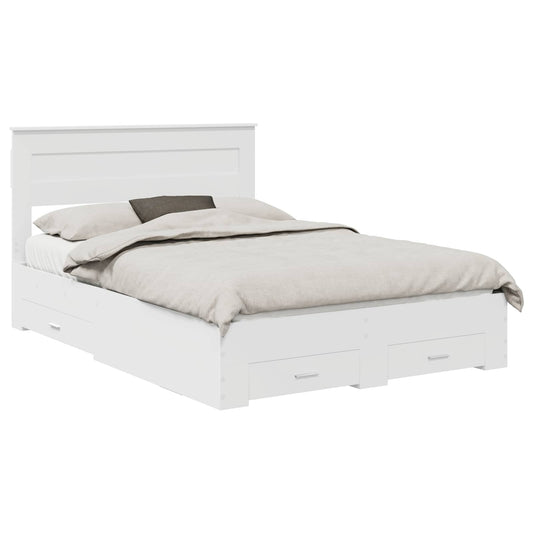 vidaXL Σκελετός Κρεβατιού Λευκό 160 x 200 cm Επεξεργασμένο ξύλο