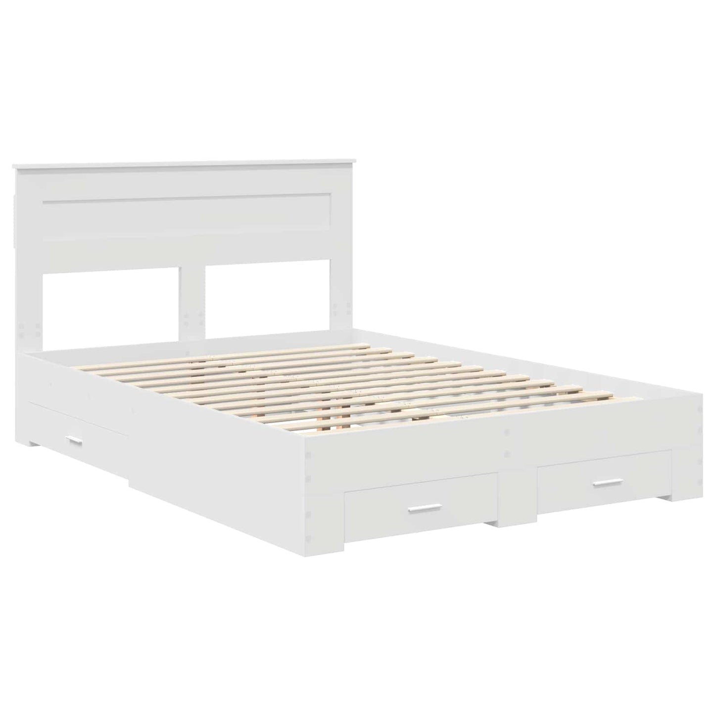 vidaXL Σκελετός Κρεβατιού Λευκό 160 x 200 cm Επεξεργασμένο ξύλο