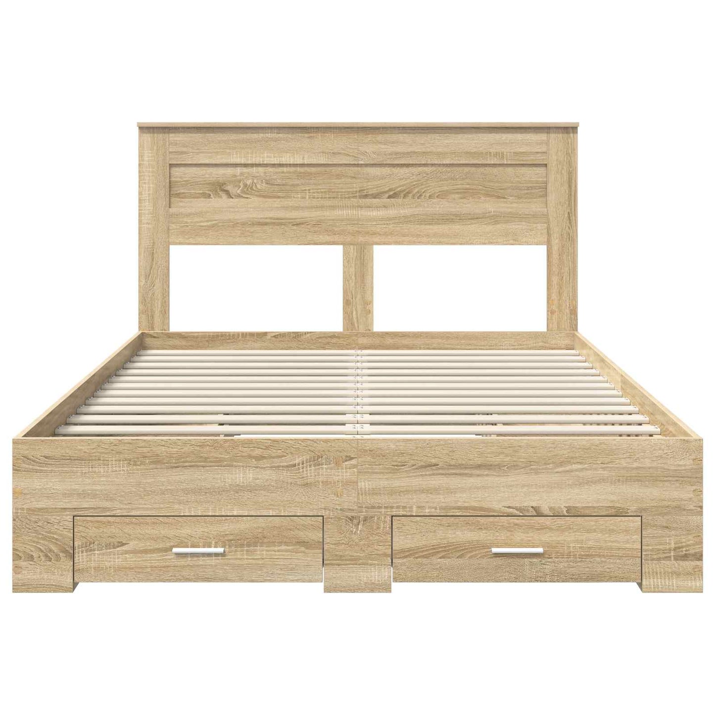 vidaXL Σκελετός Κρεβατιού Δρύς Sonoma 150 x 200 cm Επεξεργασμένο ξύλο
