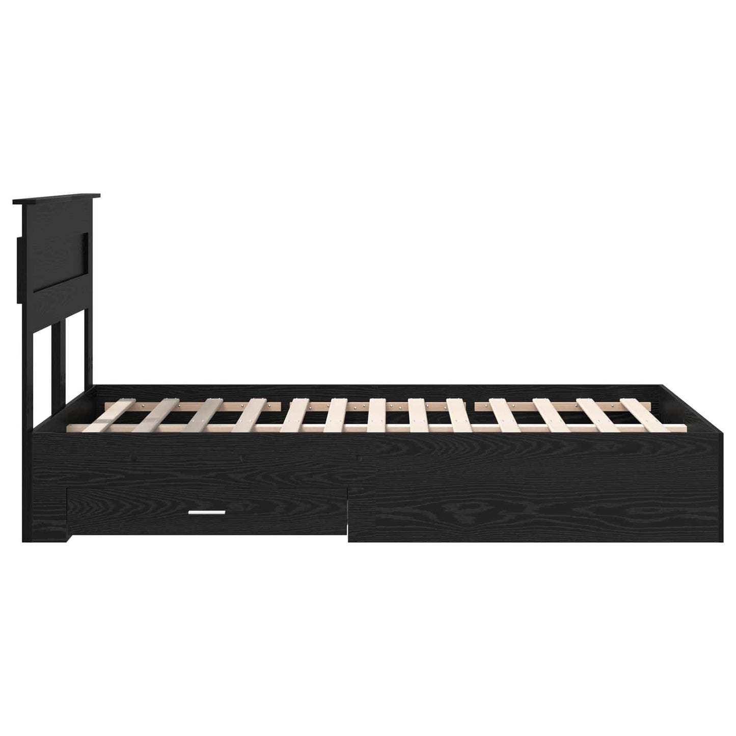 vidaXL Σκελετός Κρεβατιού Μαύρη Οξυά 135 x 190 cm Επεξεργασμένο ξύλο