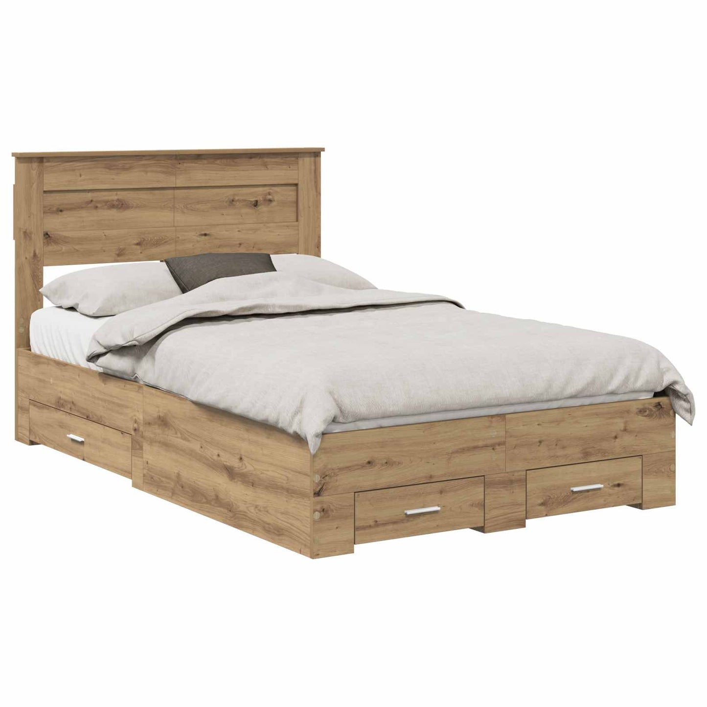 vidaXL Σκελετός Κρεβατιού Artisan Oak 120 x 190 cm Επεξεργασμένο ξύλο