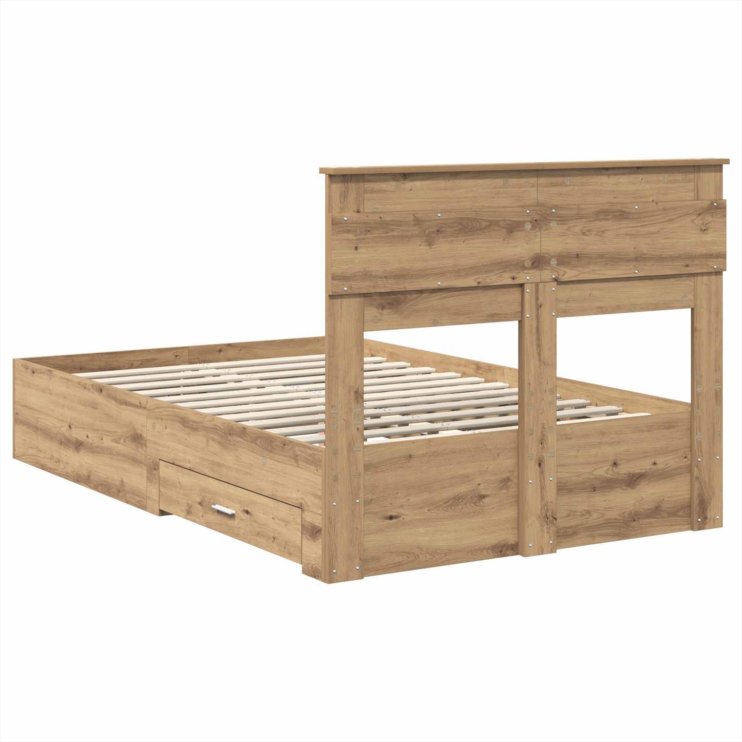 vidaXL Σκελετός Κρεβατιού Artisan Oak 120 x 190 cm Επεξεργασμένο ξύλο