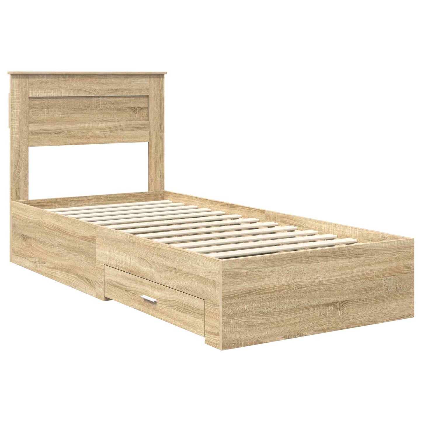 vidaXL Σκελετός Κρεβατιού Δρύς Sonoma 100 x 200 cm Επεξεργασμένο ξύλο