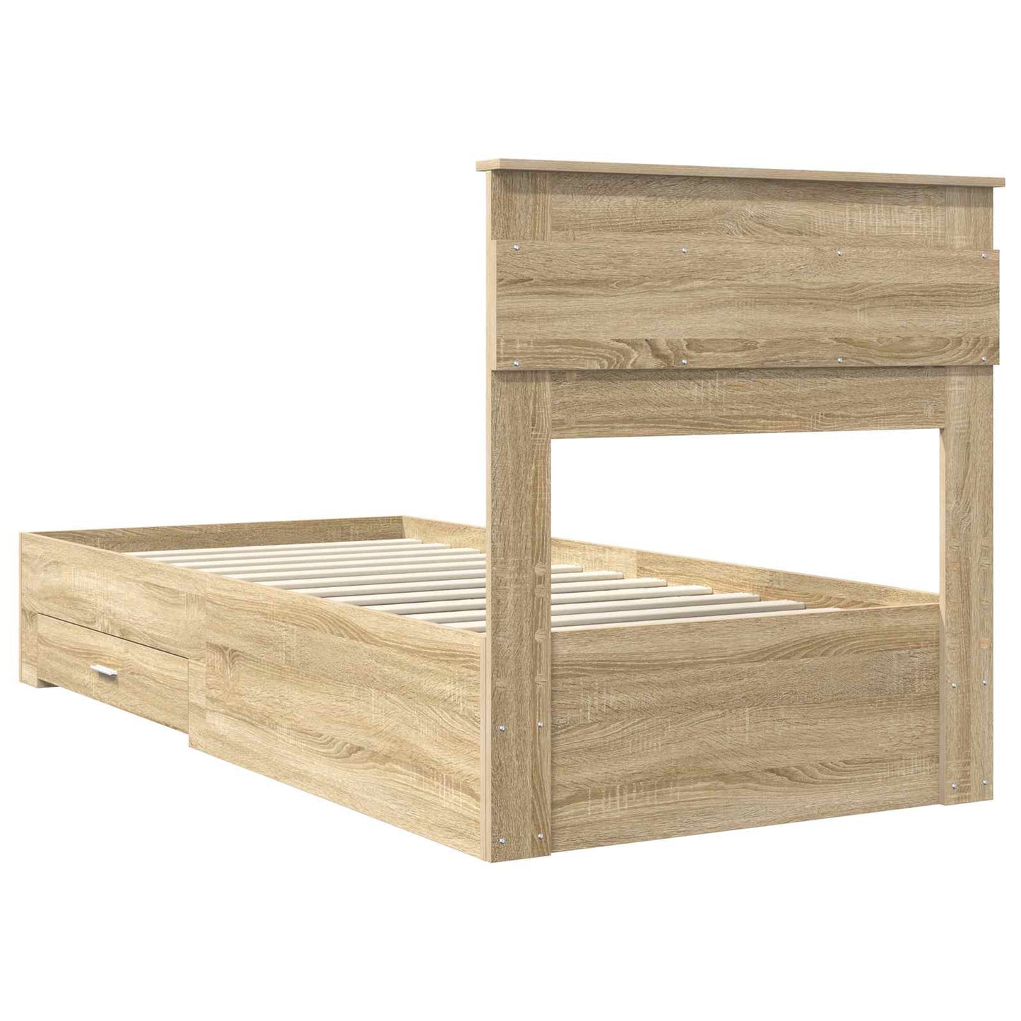 vidaXL Σκελετός Κρεβατιού Δρύς Sonoma 100 x 200 cm Επεξεργασμένο ξύλο