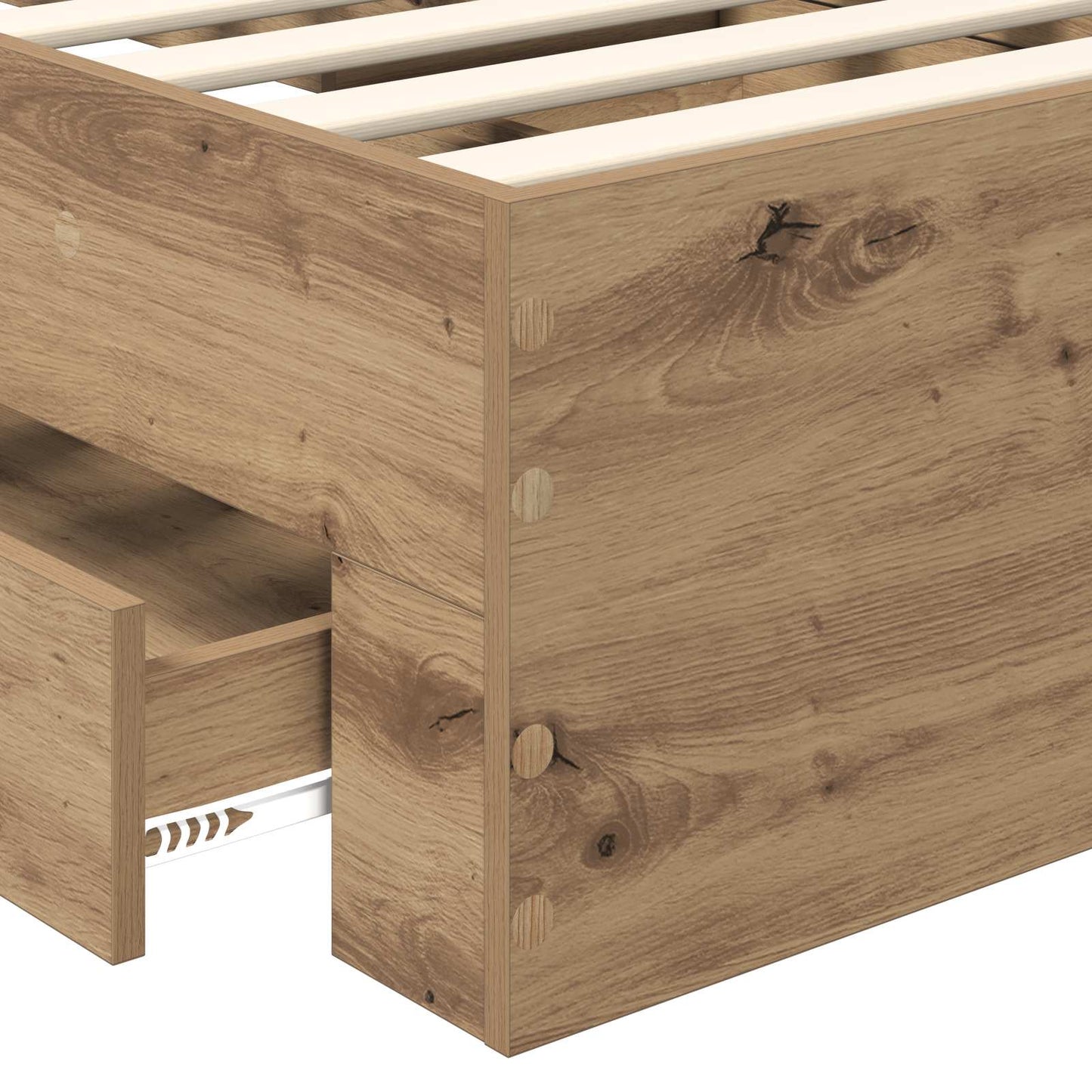 vidaXL Σκελετός Κρεβατιού Artisan Oak 100 x 200 cm Επεξεργασμένο ξύλο