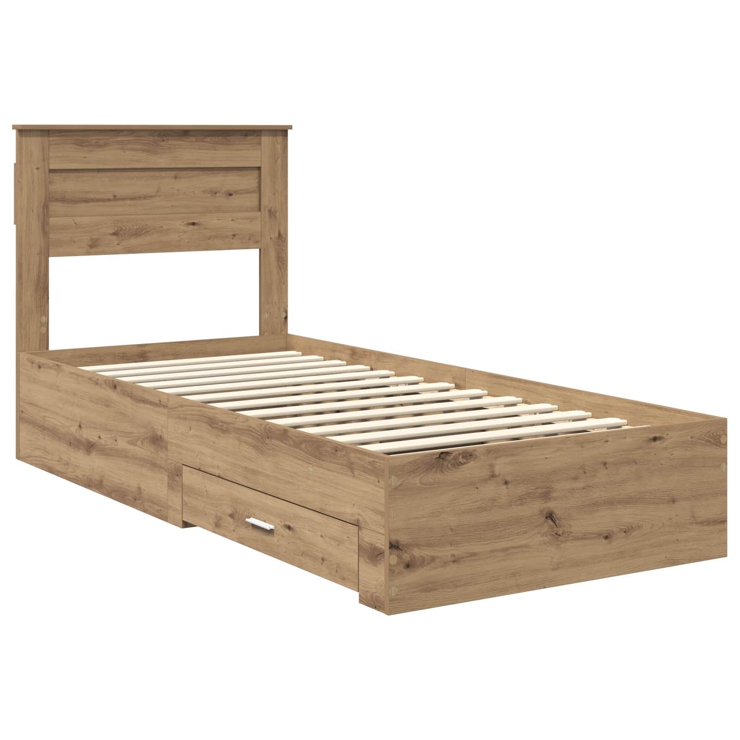 vidaXL Σκελετός Κρεβατιού Artisan Oak 100 x 200 cm Επεξεργασμένο ξύλο