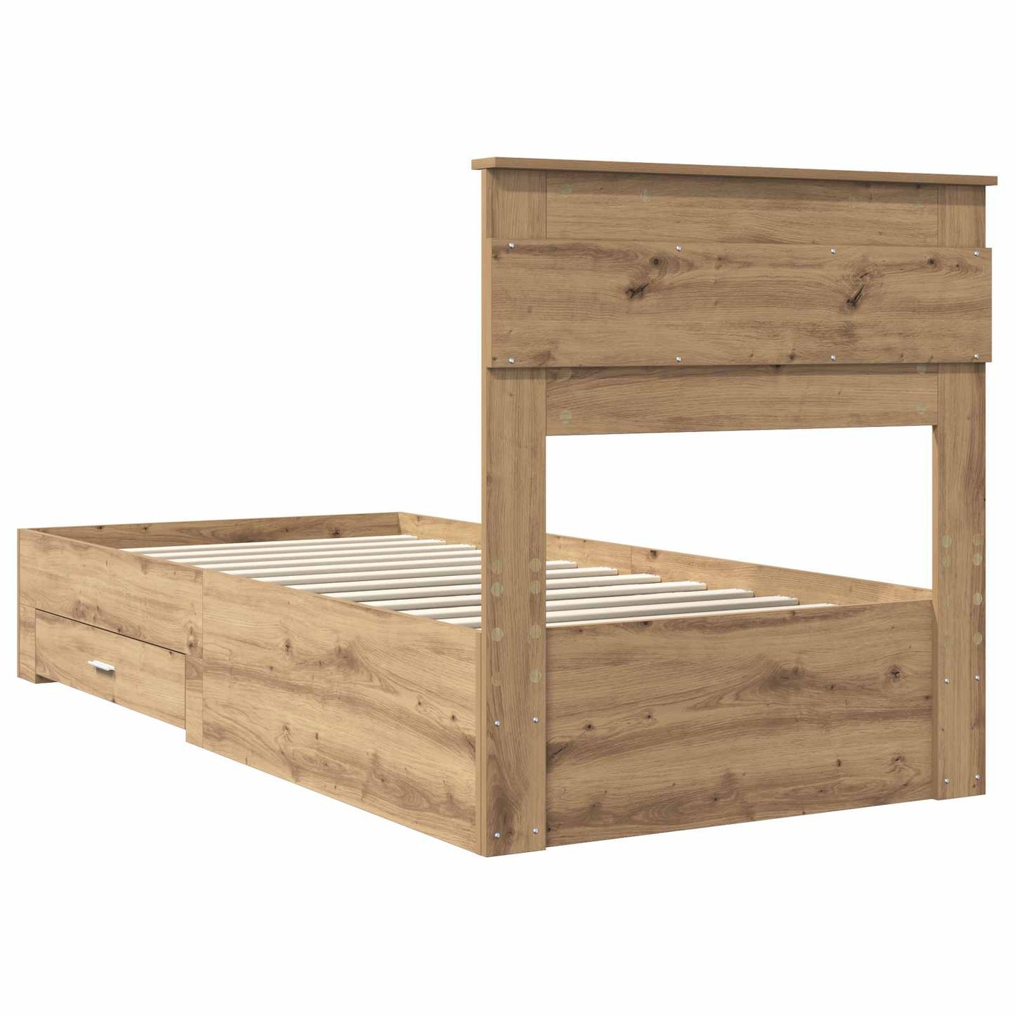 vidaXL Σκελετός Κρεβατιού Artisan Oak 100 x 200 cm Επεξεργασμένο ξύλο