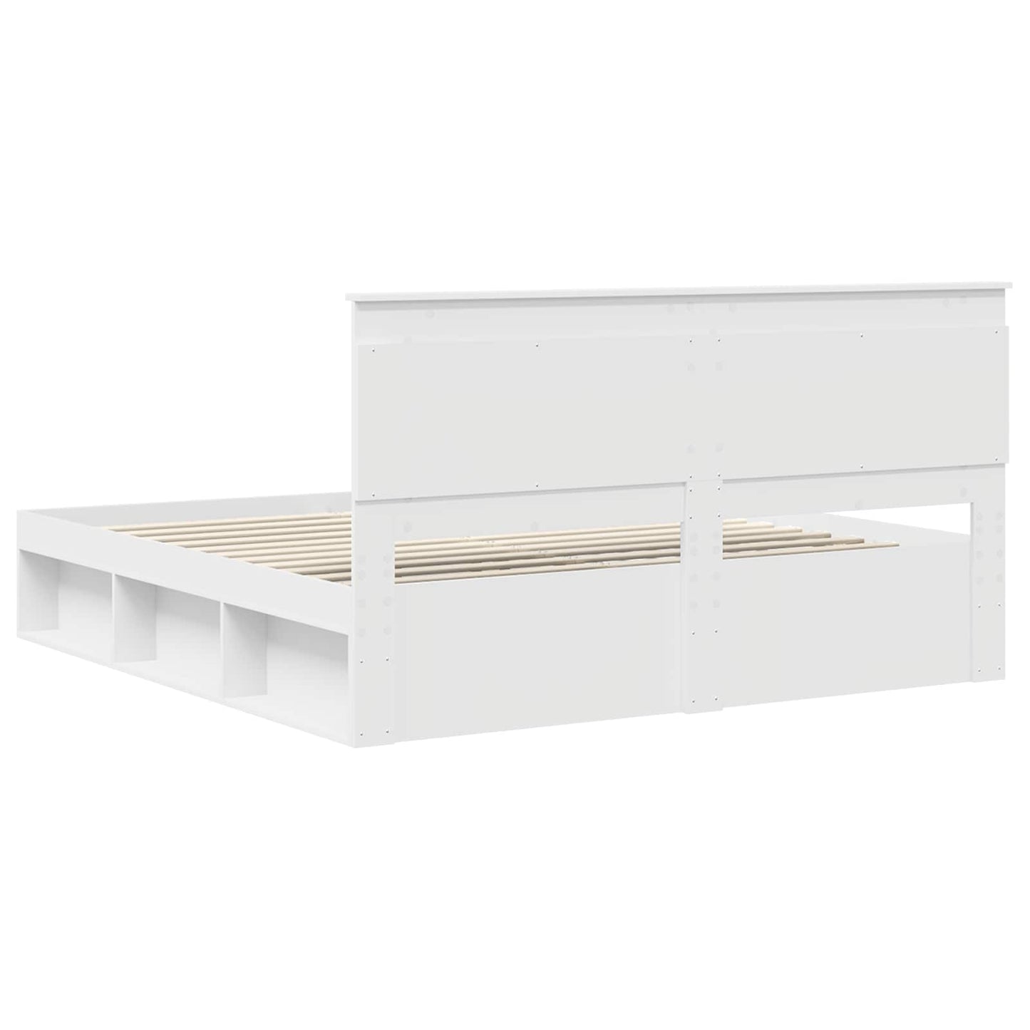 vidaXL Σκελετός Κρεβατιού Λευκό 200 x 200 cm Στερεά ξυλεία πεύκου