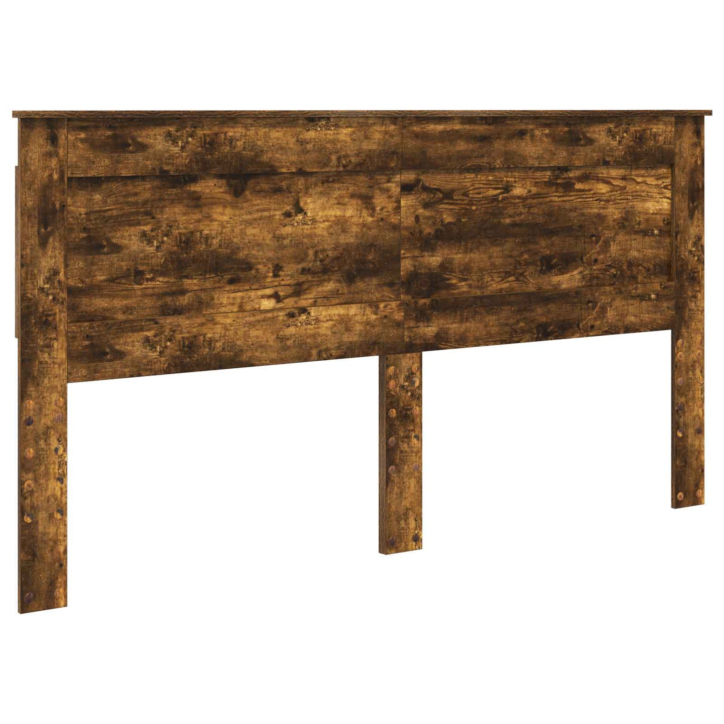 vidaXL Σκελετός Κρεβατιού με κεφαλάρι Καπνιστό Δρύς 200 x 200 cm