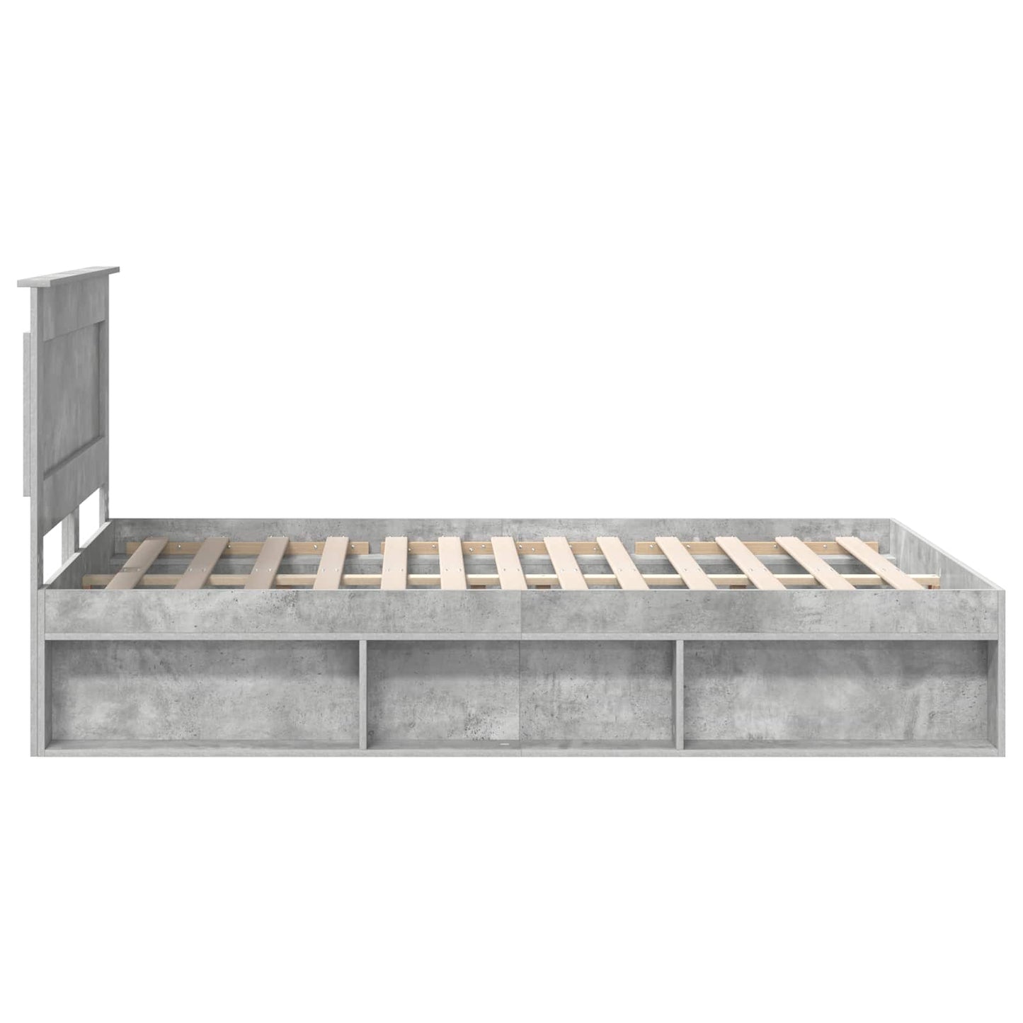 vidaXL Σκελετός Κρεβατιού Σκυρόδεμα 140 x 200 cm Στερεά ξυλεία πεύκου