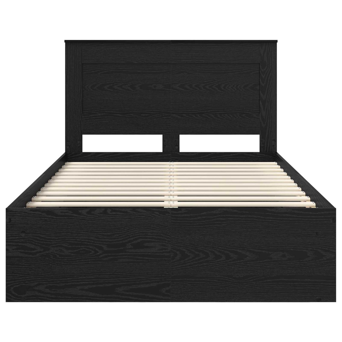 vidaXL Σκελετός Κρεβατιού Μαύρο 135 x 190 cm Στερεά ξυλεία πεύκου