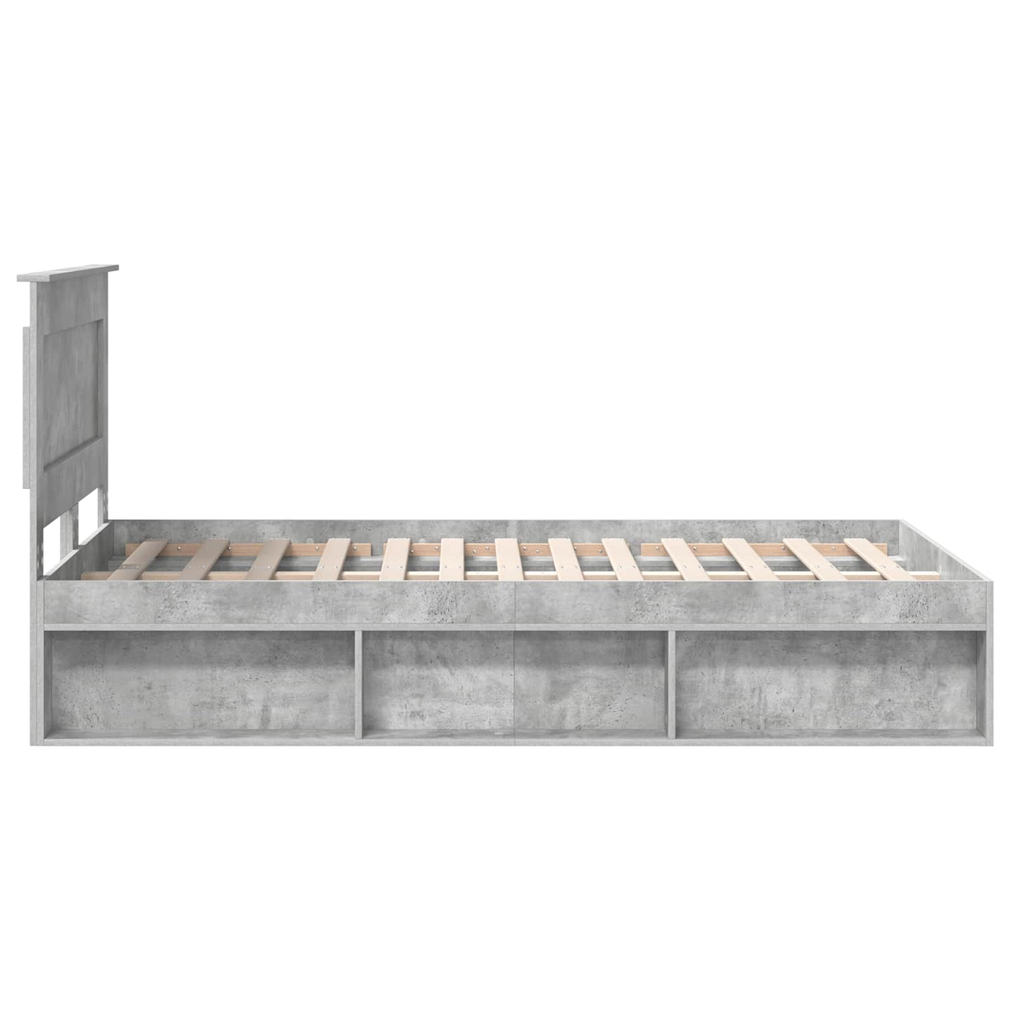 vidaXL Σκελετός Κρεβατιού Σκυρόδεμα 120 x 190 cm Στερεά ξυλεία πεύκου