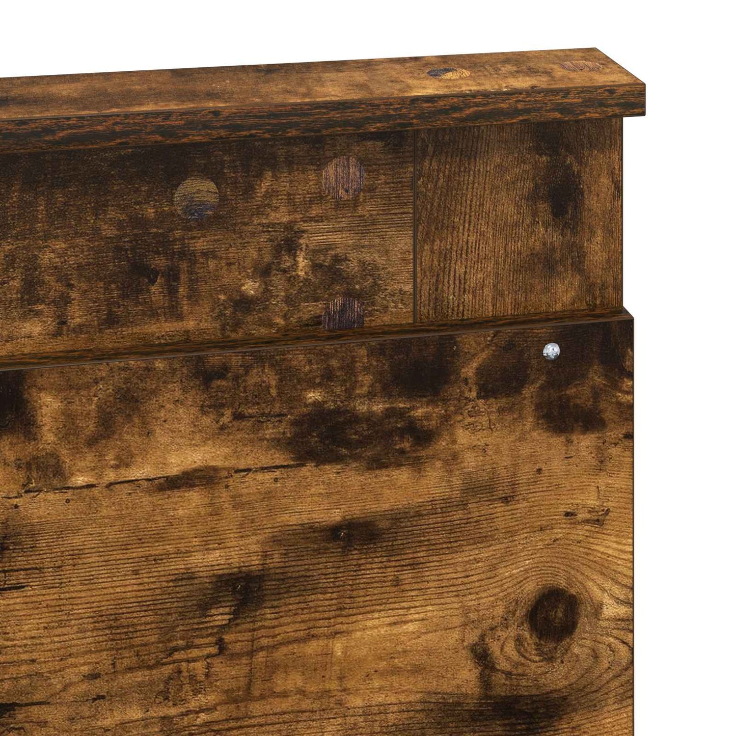 vidaXL Σκελετός Κρεβατιού με κεφαλάρι Καπνιστό Δρύς 120 x 190 cm