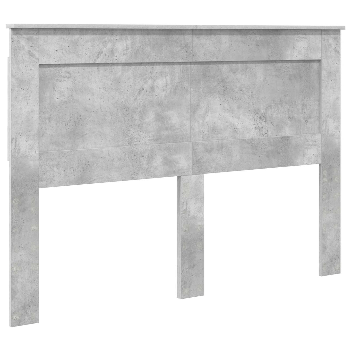 vidaXL Σκελετός Κρεβατιού Σκυρόδεμα Γκρι 140 x 200 cm Μηχανήματος Ξύλο