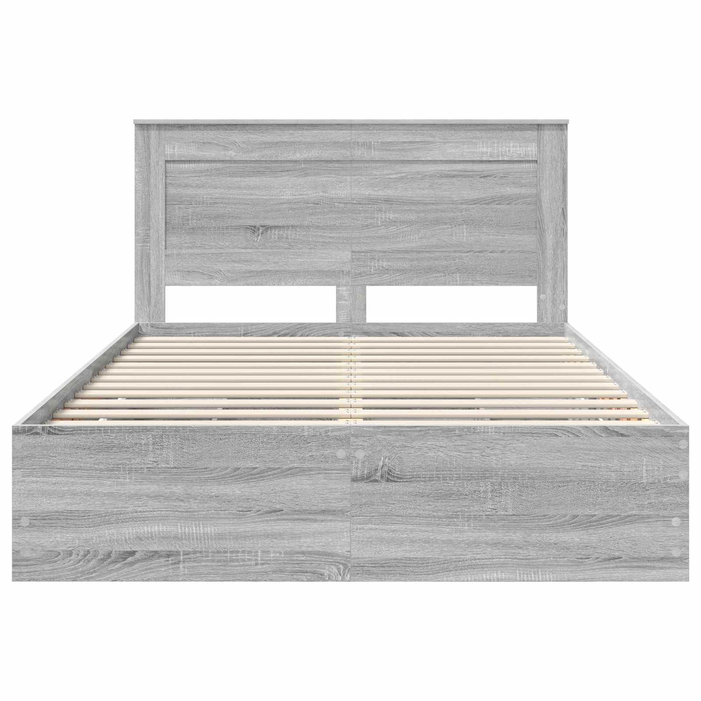 vidaXL Σκελετός Κρεβατιού Γκρίζο Σονομα 140 x 200 cm Μηχανήματος Ξύλο