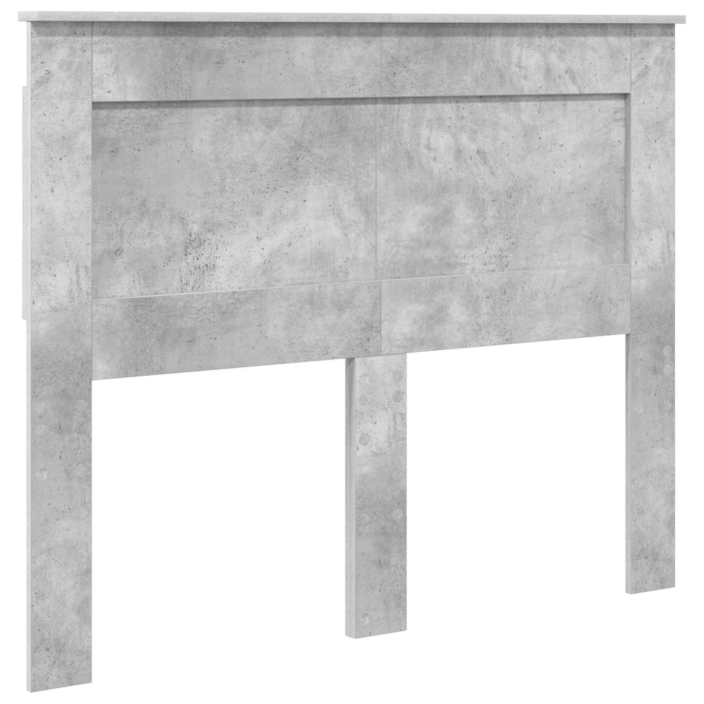 vidaXL Σκελετός Κρεβατιού Σκυρόδεμα Γκρι 135 x 190 cm Μηχανήματος Ξύλο