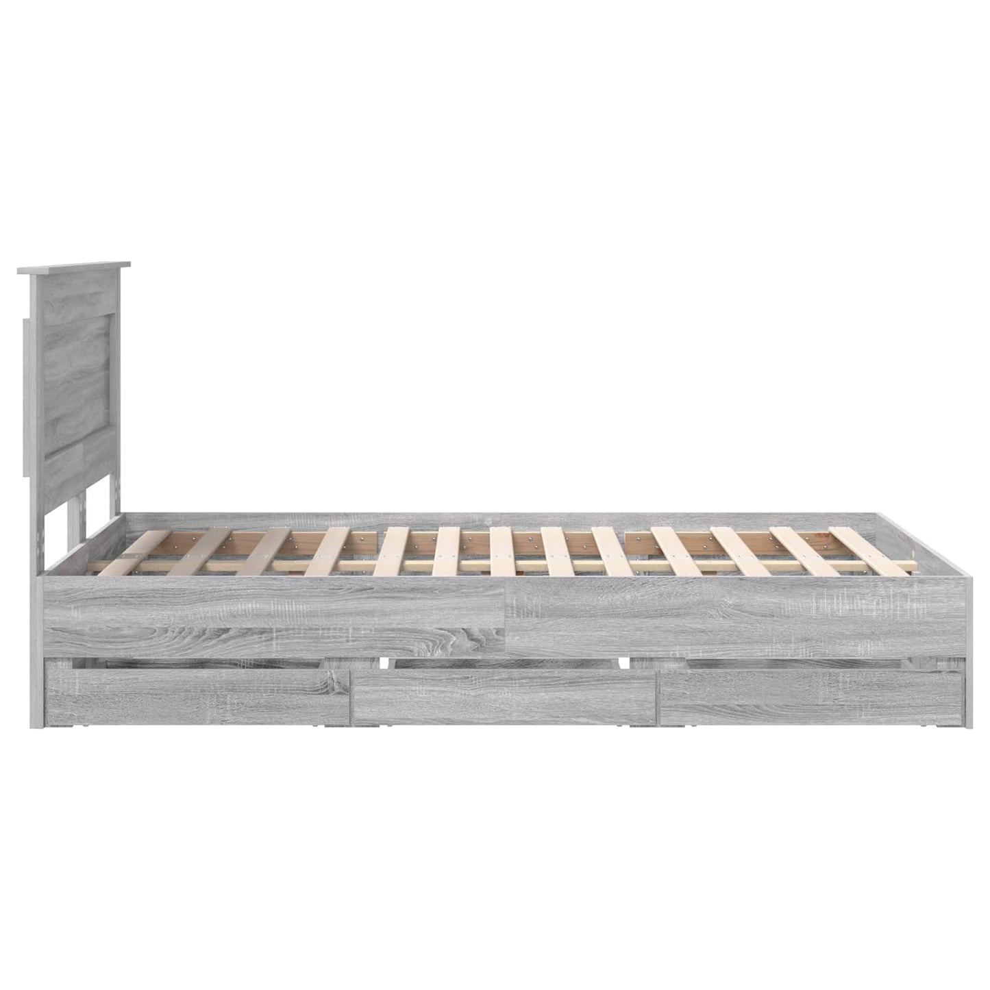 vidaXL Σκελετός Κρεβατιού Γκρίζο Σονομα 120 x 190 cm Μηχανήματος Ξύλο