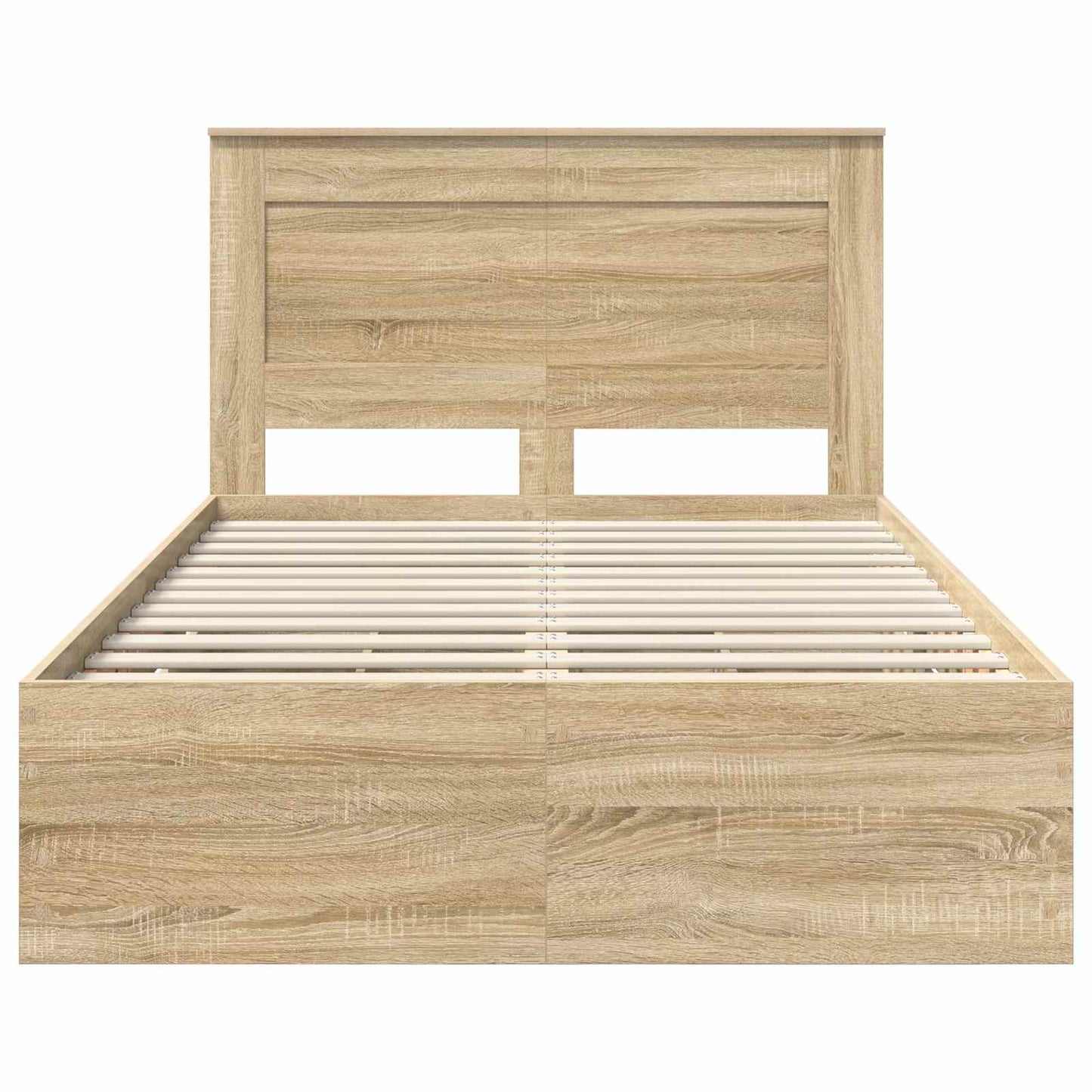 vidaXL Σκελετός Κρεβατιού Δρύς Sonoma 120 x 200 cm Μηχανήματος Ξύλο