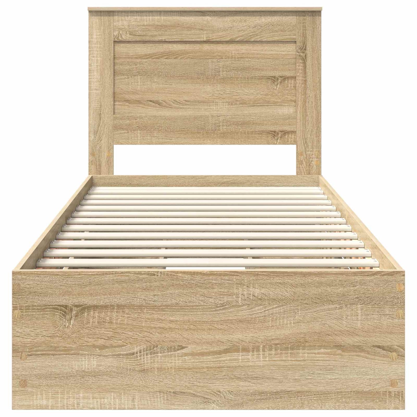 vidaXL Σκελετός Κρεβατιού Δρύς Sonoma 100 x 200 cm Μηχανήματος Ξύλο