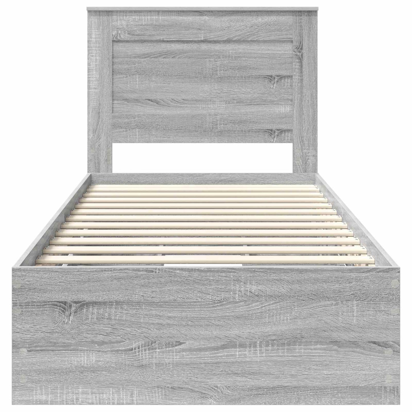 vidaXL Σκελετός Κρεβατιού Γκρίζο Σονομα 75 x 190 cm Μηχανήματος Ξύλο
