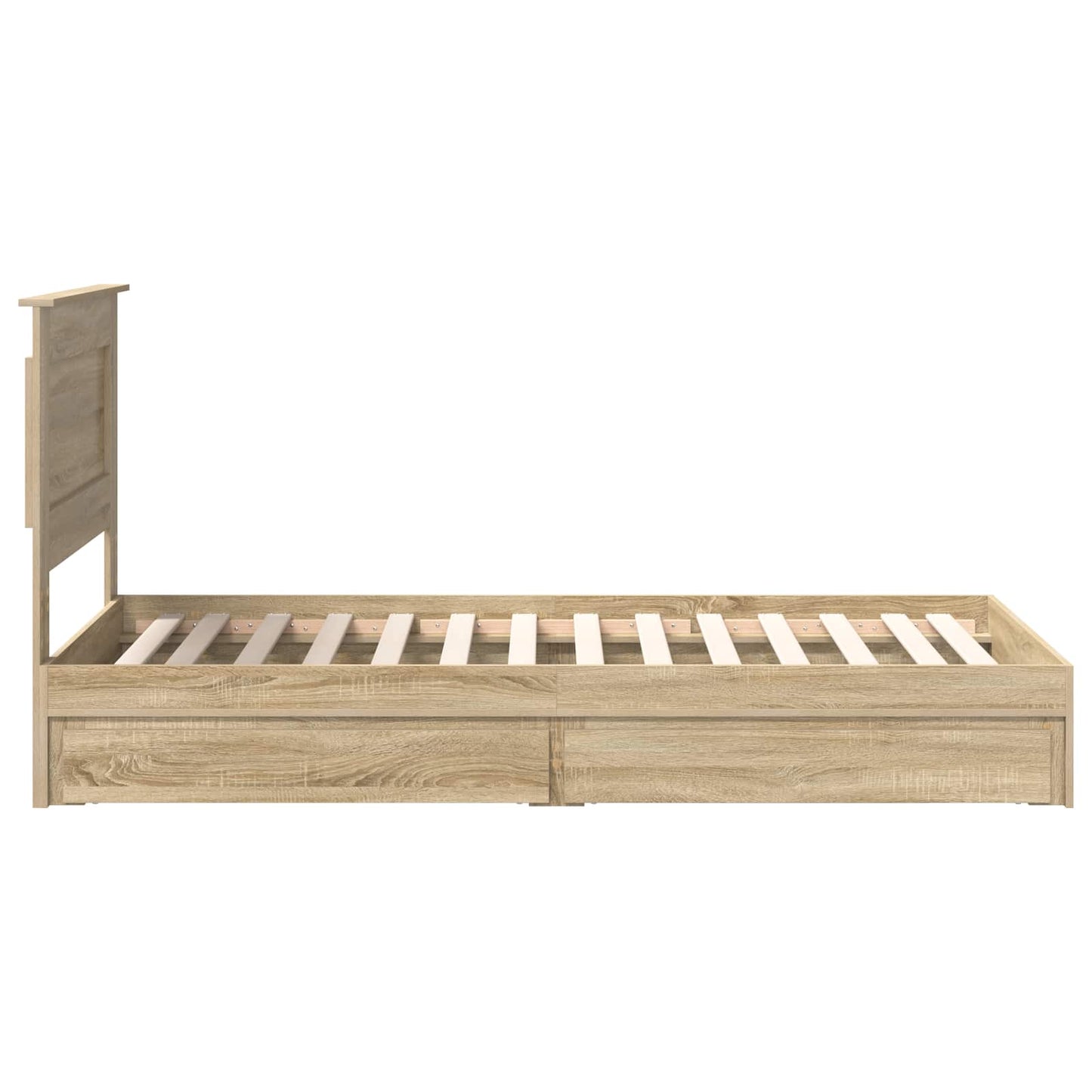 vidaXL Κρεβάτι Αποθήκης Δρύς Sonoma 100 x 200 cm Επεξεργασμένο ξύλο