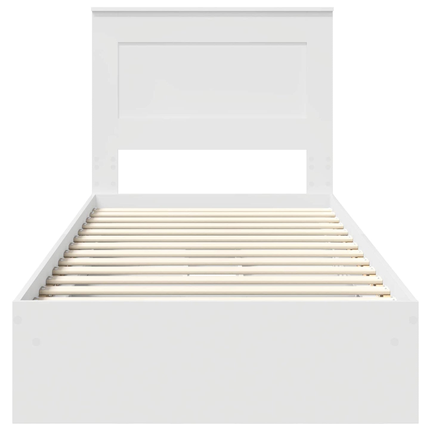 vidaXL Κρεβάτι Αποθήκης Λευκό 75 x 190 cm Επεξεργασμένο ξύλο