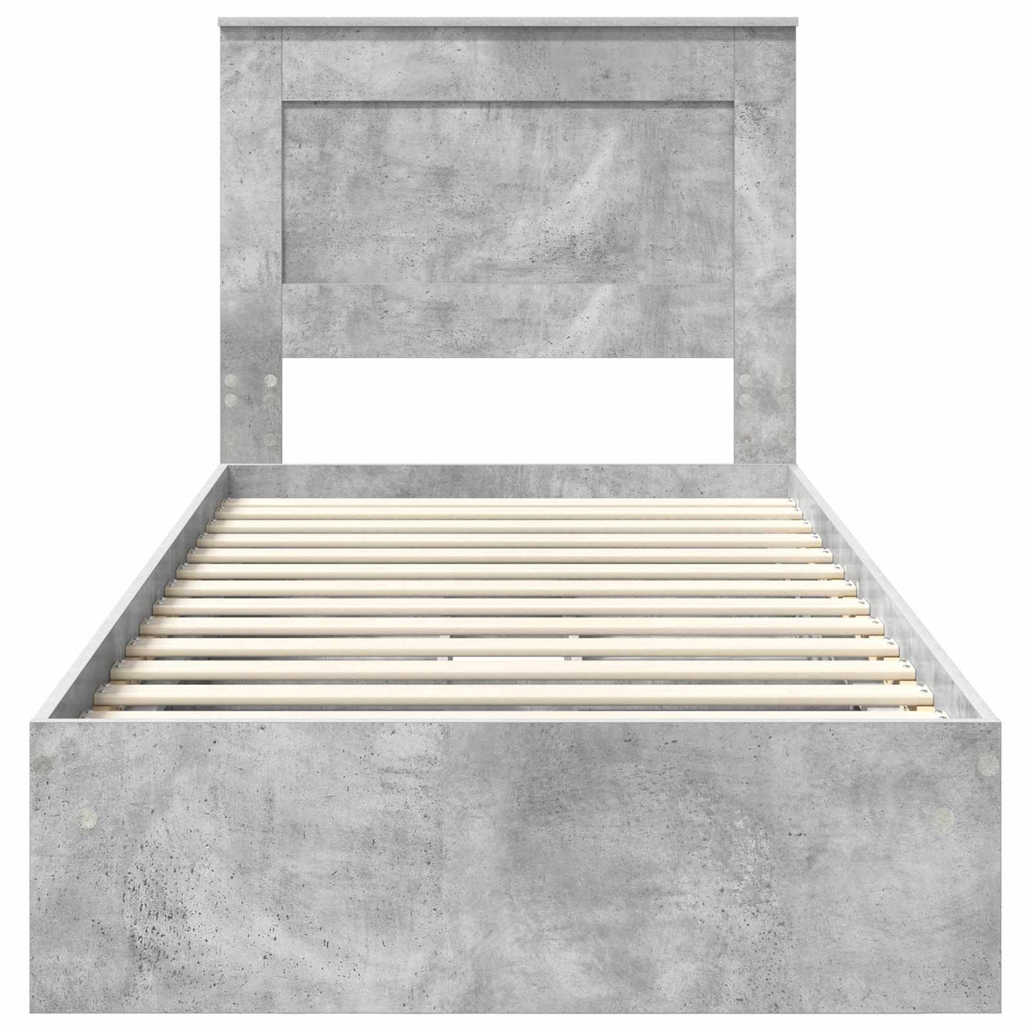 vidaXL Κρεβάτι Αποθήκης Σκυρόδεμα Γκρι 75 x 190 cm Επεξεργασμένο ξύλο