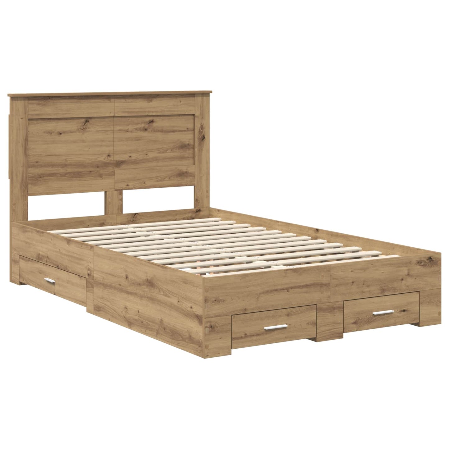 vidaXL Σκελετός Κρεβατιού Artisan Oak 120 x 190 cm Επεξεργασμένο ξύλο