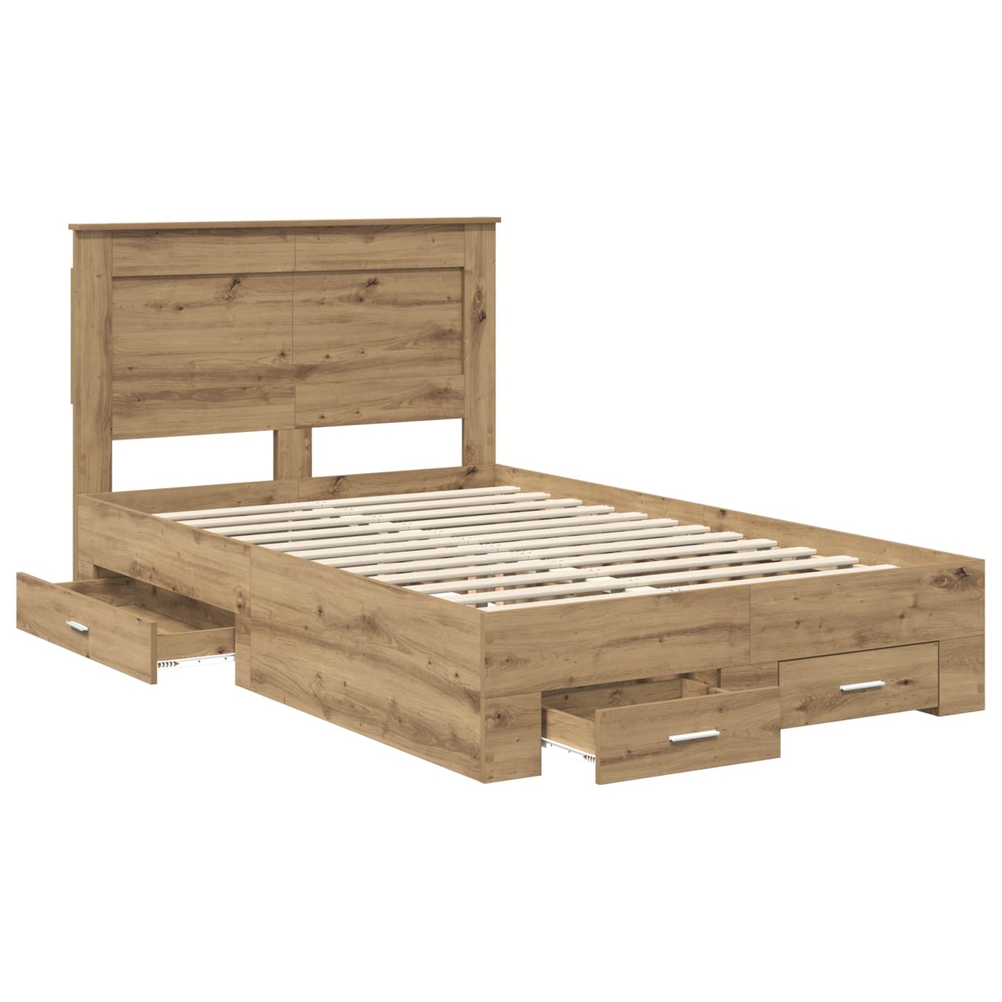vidaXL Σκελετός Κρεβατιού Artisan Oak 120 x 190 cm Επεξεργασμένο ξύλο