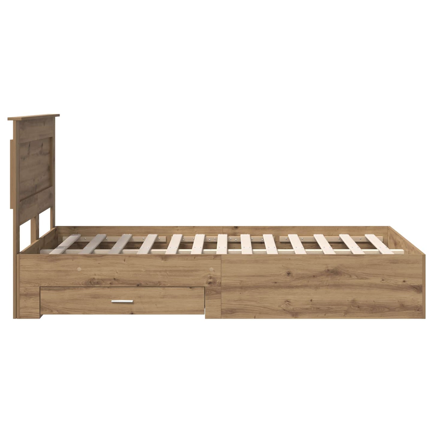 vidaXL Σκελετός Κρεβατιού Artisan Oak 120 x 190 cm Επεξεργασμένο ξύλο