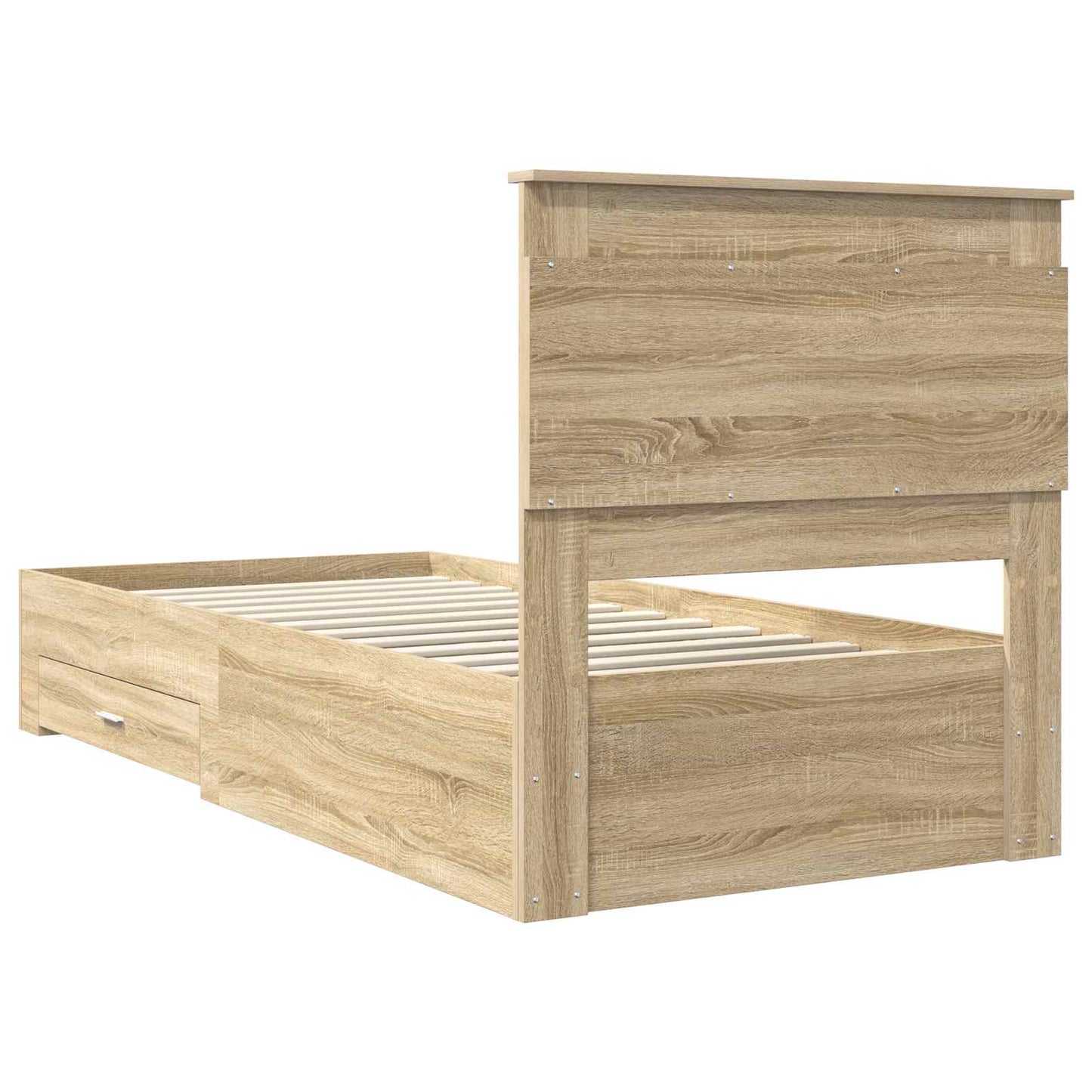 vidaXL Σκελετός Κρεβατιού Δρύς Sonoma 100 x 200 cm Επεξεργασμένο ξύλο