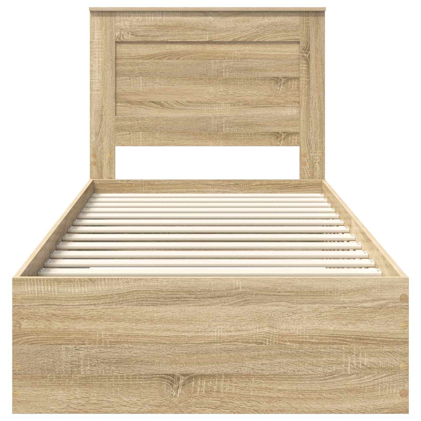 vidaXL Σκελετός Κρεβατιού Δρύς Sonoma 100 x 200 cm Επεξεργασμένο ξύλο