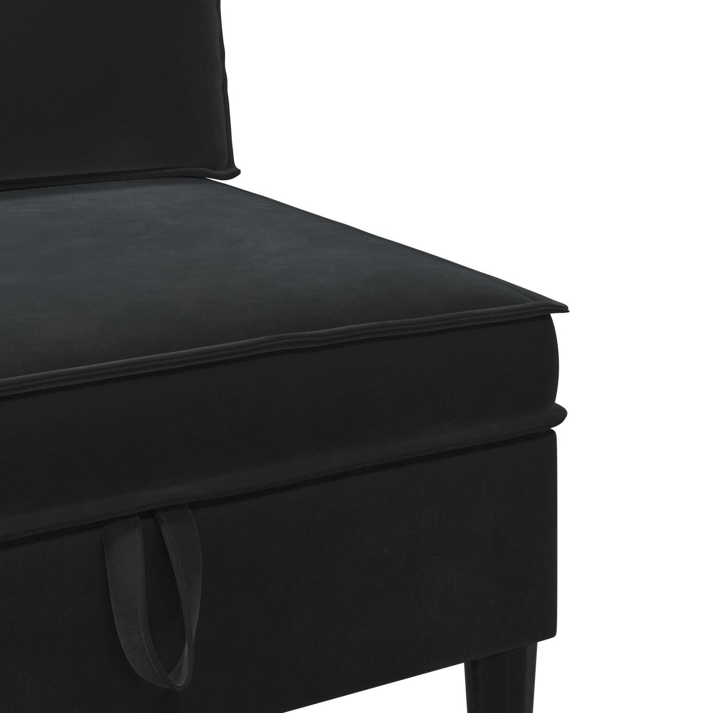 vidaXL Σετ Επίπλων Σαλονιού με μαξιλάρι 4 pcs Μαύρο Βελούδο