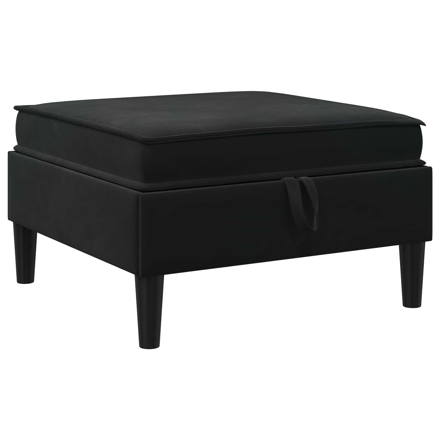 vidaXL Σετ Επίπλων Σαλονιού με μαξιλάρι 5 pcs Μαύρο Βελούδο