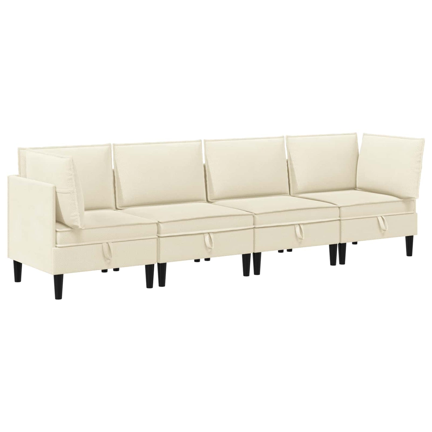 vidaXL Σετ Επίπλων Σαλονιού 4 pcs Κρεμ Ύφασμα