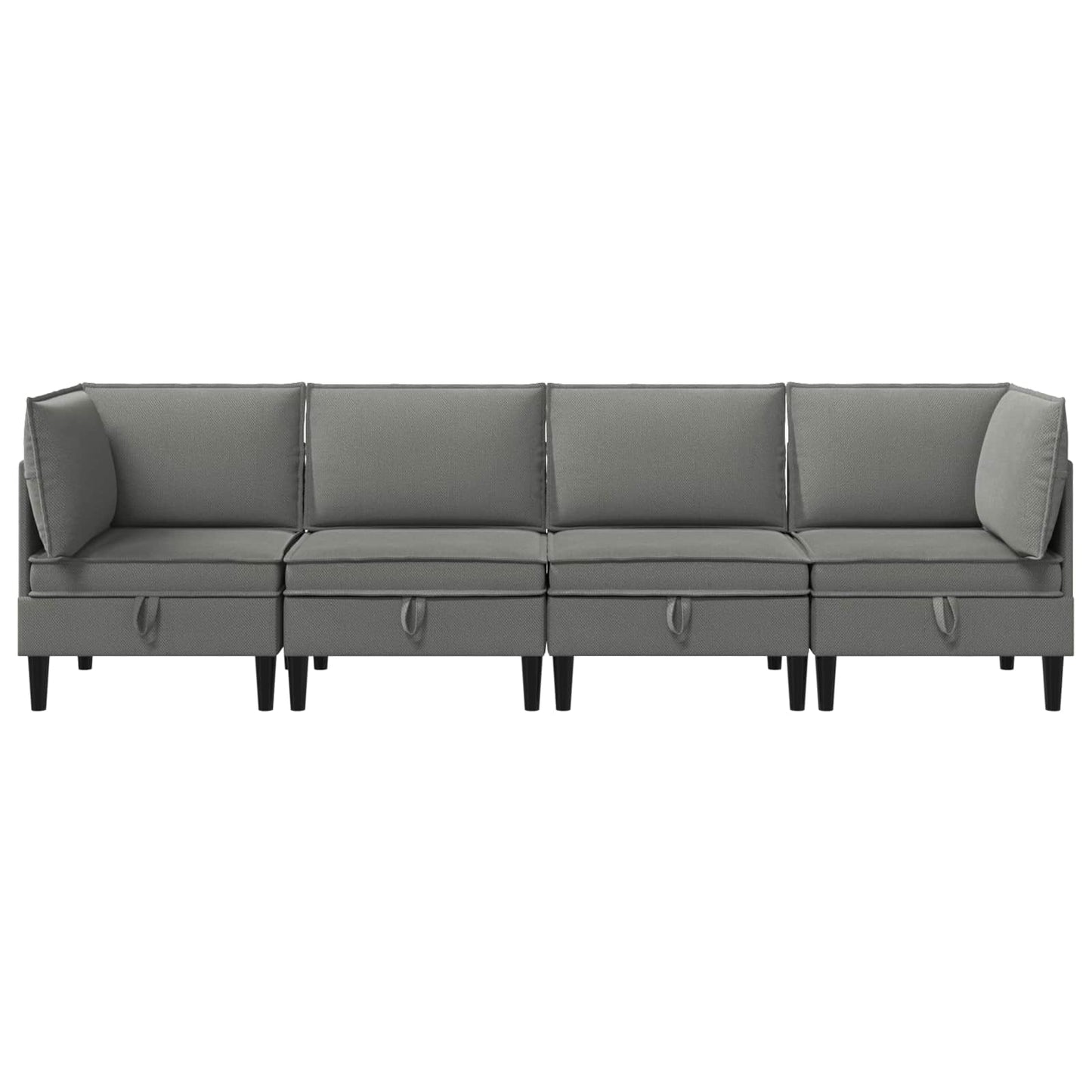 vidaXL Σετ Επίπλων Σαλονιού 4 pcs Σκούρο γκρι Ύφασμα