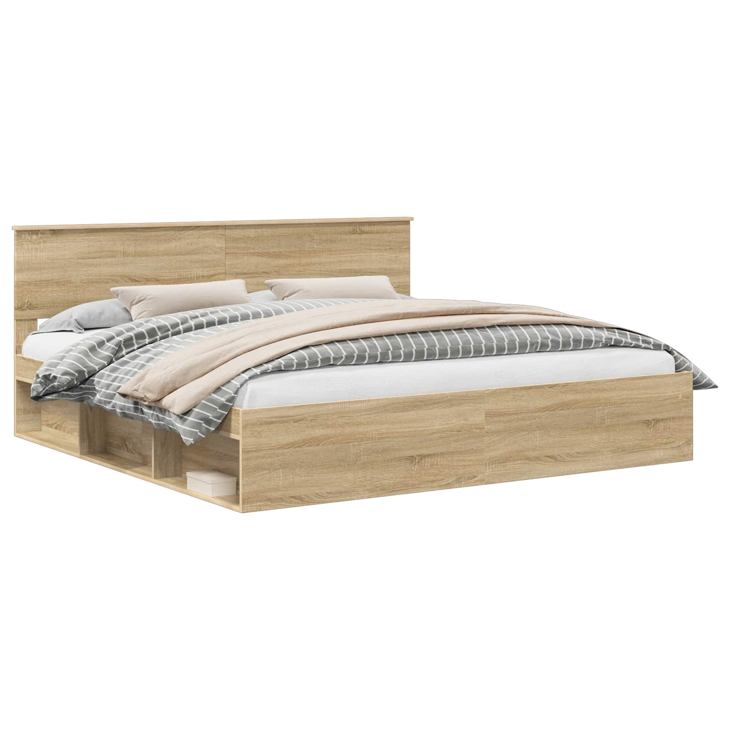 vidaXL Σκελετός Κρεβατιού Σονόμα 200 x 200 cm Στερεά ξυλεία πεύκου