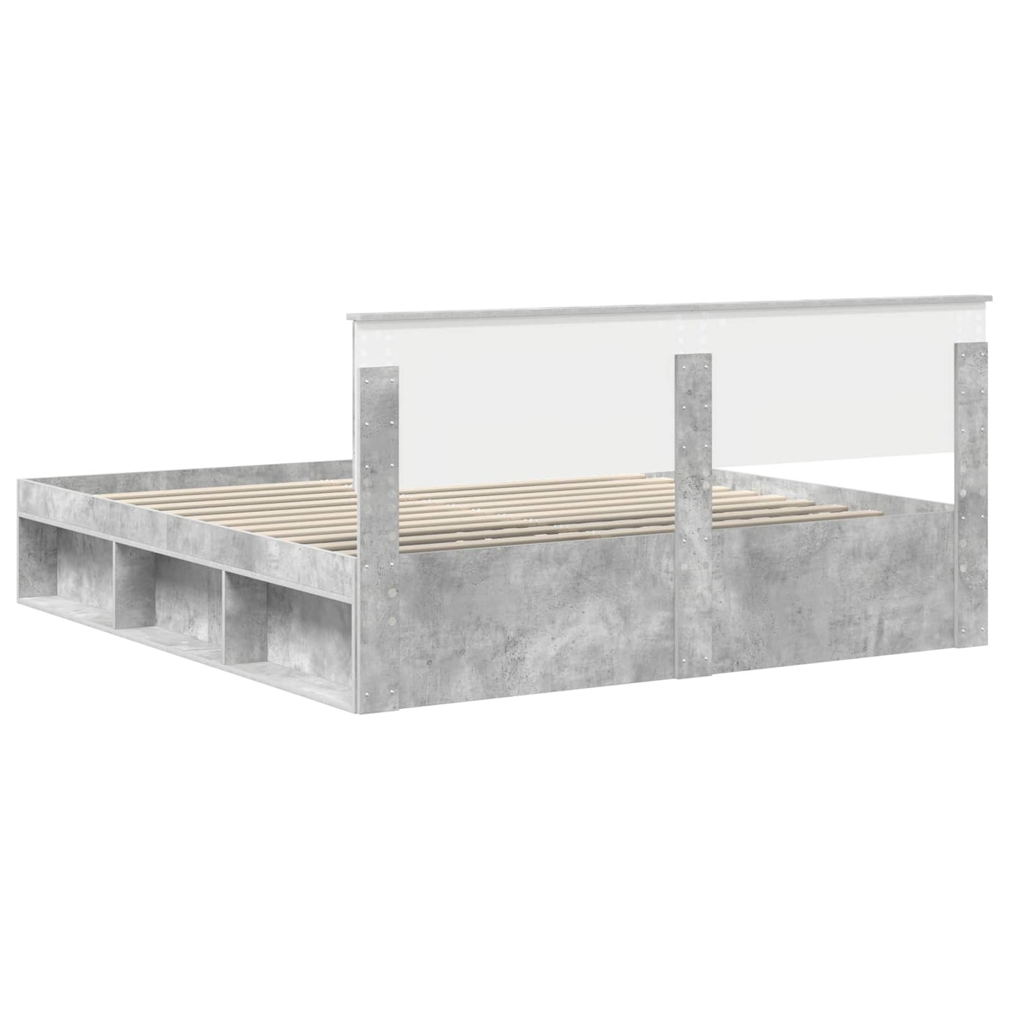 vidaXL Σκελετός Κρεβατιού Σκυρόδεμα 180 x 200 cm Στερεά ξυλεία πεύκου