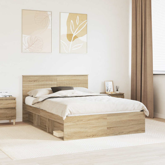 vidaXL Σκελετός Κρεβατιού Σονόμα 140 x 200 cm Στερεά ξυλεία πεύκου