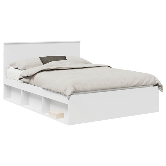 vidaXL Σκελετός Κρεβατιού Λευκό 140 x 190 cm Στερεά ξυλεία πεύκου