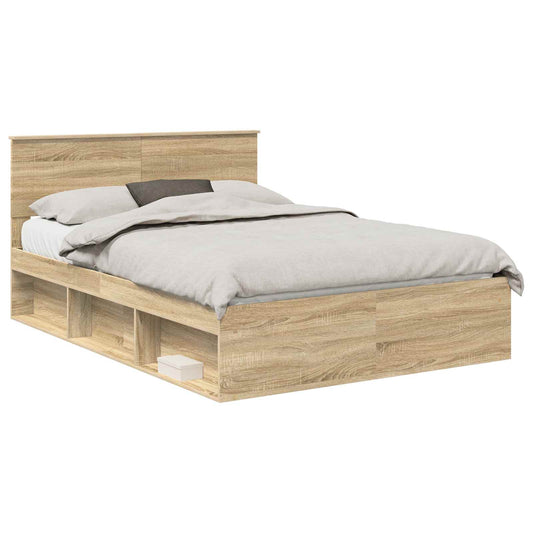vidaXL Σκελετός Κρεβατιού Σονόμα 140 x 190 cm Στερεά ξυλεία πεύκου