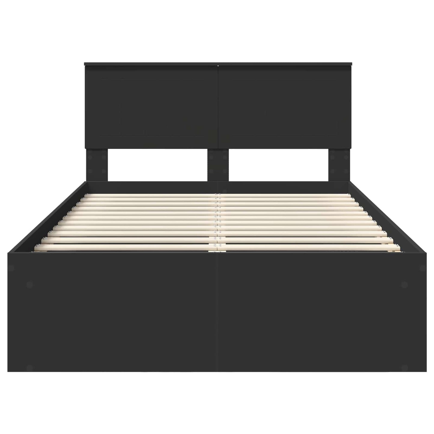 vidaXL Σκελετός Κρεβατιού Μαύρο 120 x 200 cm Στερεά ξυλεία πεύκου