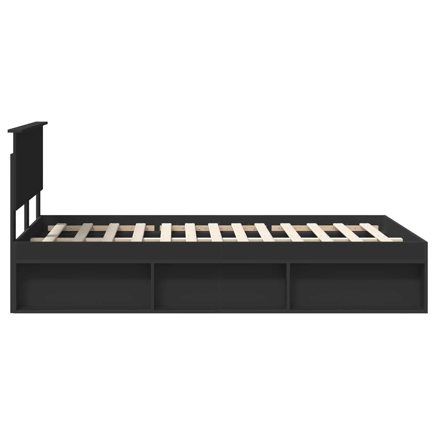 vidaXL Σκελετός Κρεβατιού Μαύρο 120 x 200 cm Στερεά ξυλεία πεύκου
