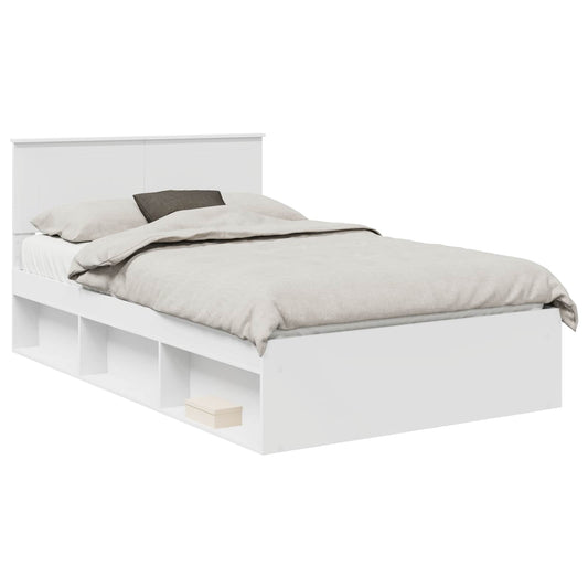 vidaXL Σκελετός Κρεβατιού Λευκό 120 x 190 cm Στερεά ξυλεία πεύκου