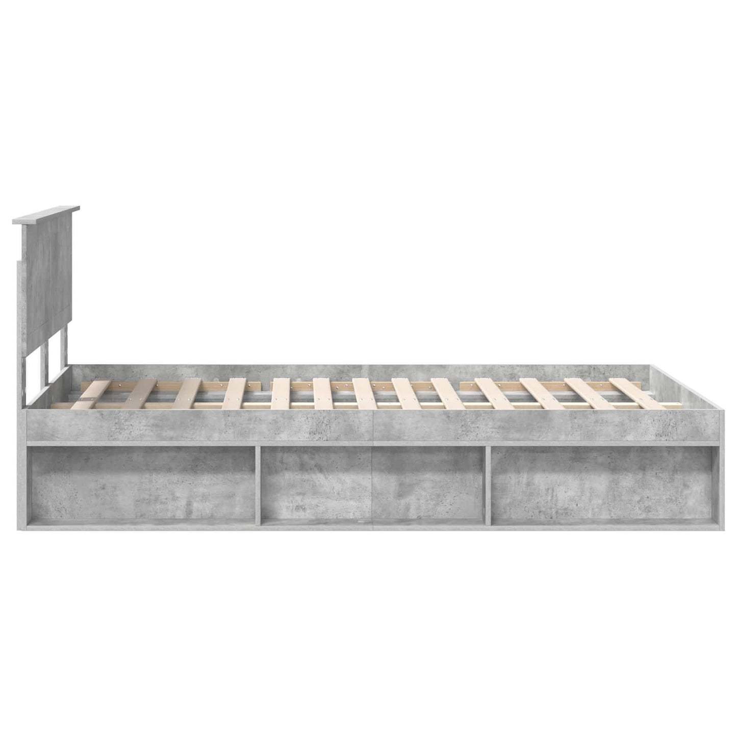 vidaXL Σκελετός Κρεβατιού Σκυρόδεμα 120 x 190 cm Στερεά ξυλεία πεύκου